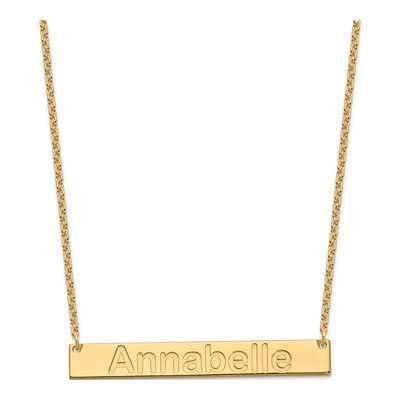 Gold-Plated Sterling Silver Personalized Bar Necklace – view 2