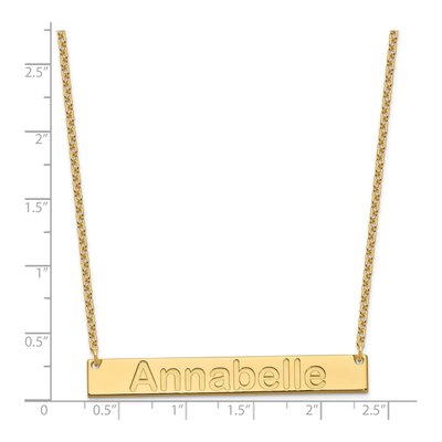 Gold-Plated Sterling Silver Personalized Bar Necklace – view 3
