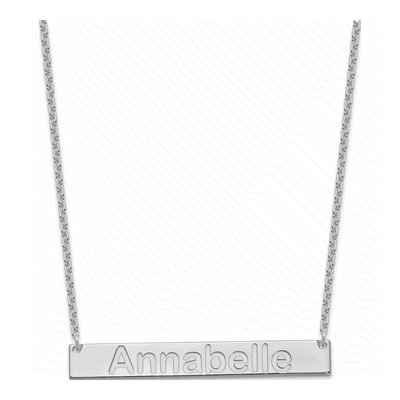 Sterling Silver Personalized Bar Necklace – view 2