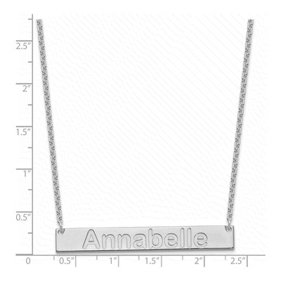 Sterling Silver Personalized Bar Necklace – view 3