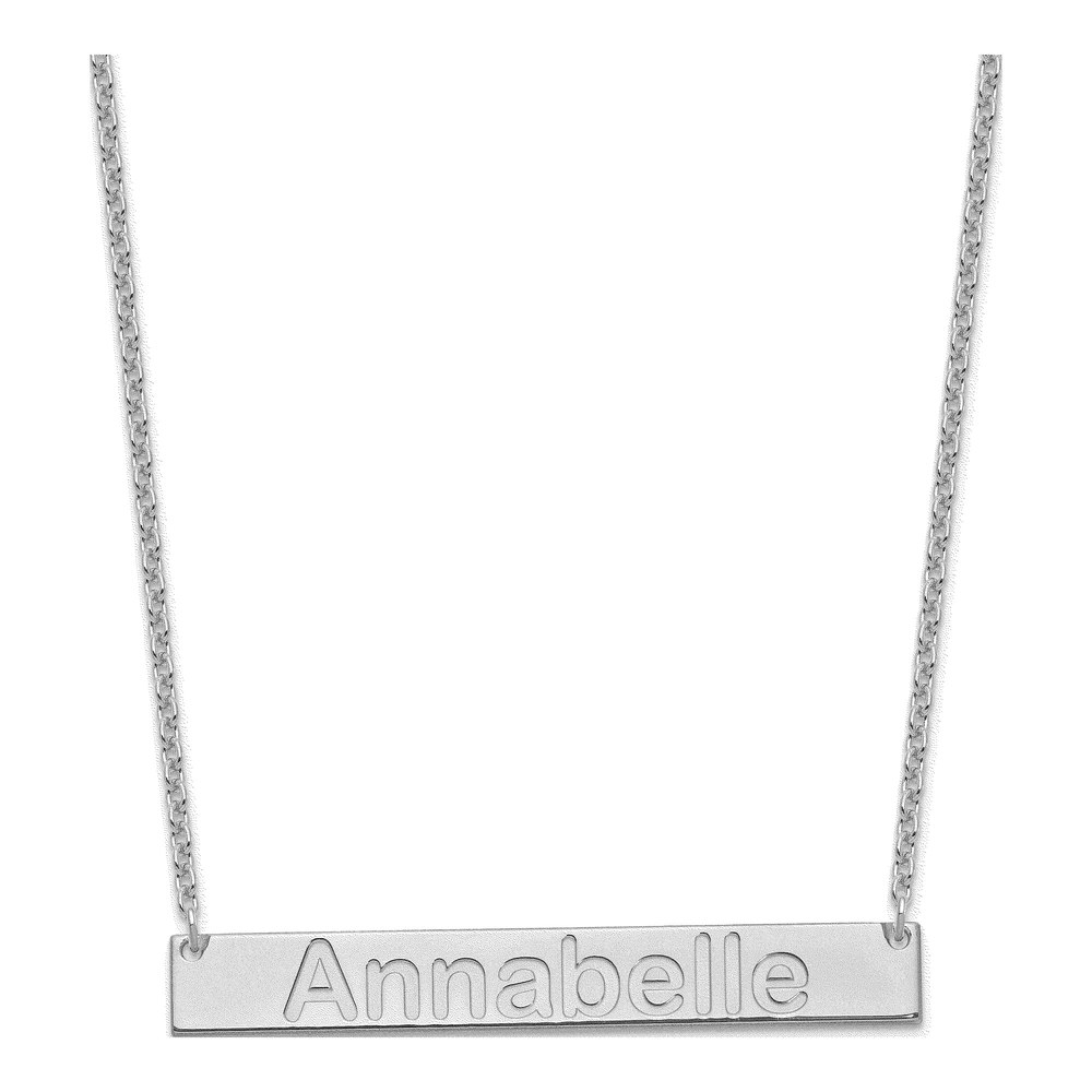 Sterling Silver Personalized Bar Necklace