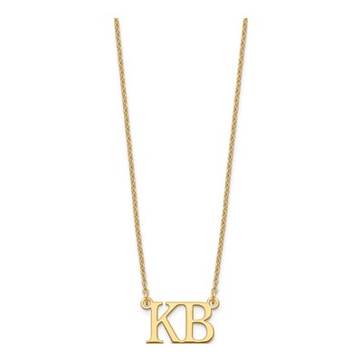 Gold-Plated Sterling Silver Personalized 2-Initial Necklace – view 2