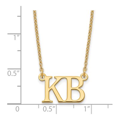 Gold-Plated Sterling Silver Personalized 2-Initial Necklace – view 3