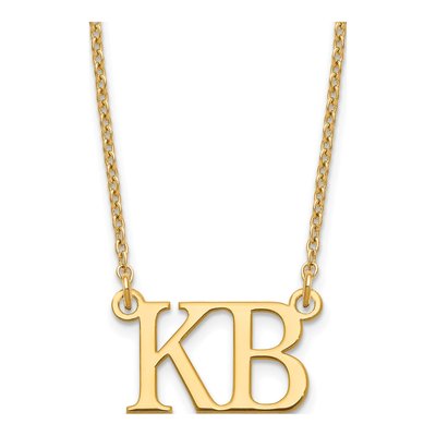 Gold-Plated Sterling Silver Personalized 2-Initial Necklace