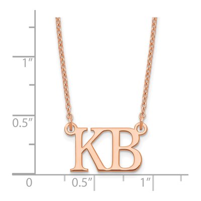 Rose Gold-Plated Sterling Silver 2-Initial Necklace – view 3