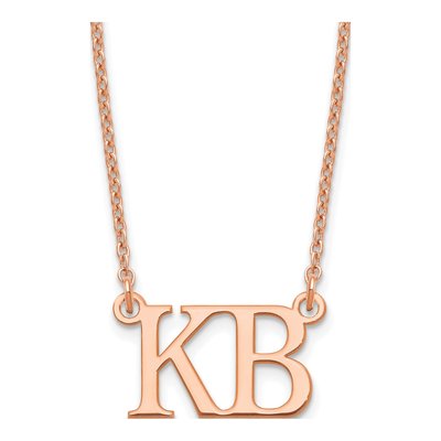 Rose Gold-Plated Sterling Silver 2-Initial Necklace