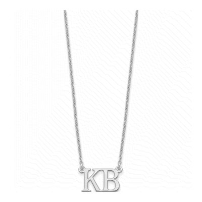 Sterling Silver Large 2-Initial Necklace – view 2