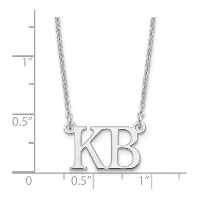 Sterling Silver Large 2-Initial Necklace – view 3