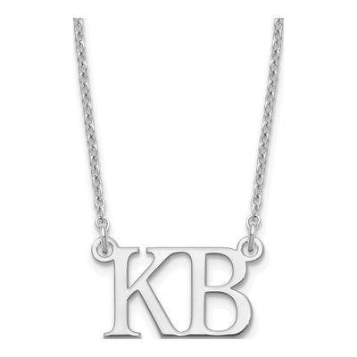 Sterling Silver Large 2-Initial Necklace