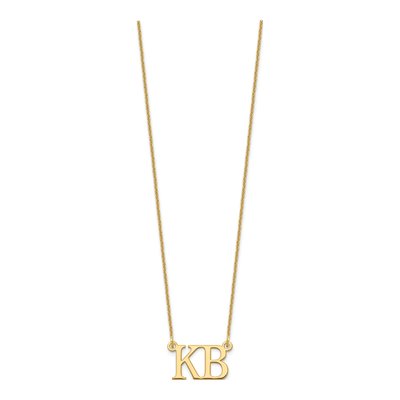 14K Yellow Gold Personalized 2-Initial Necklace – view 2