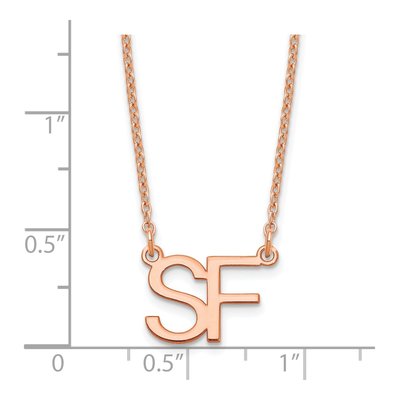 Rose Gold-Plated Sterling Silver 2-Initial Necklace – view 2