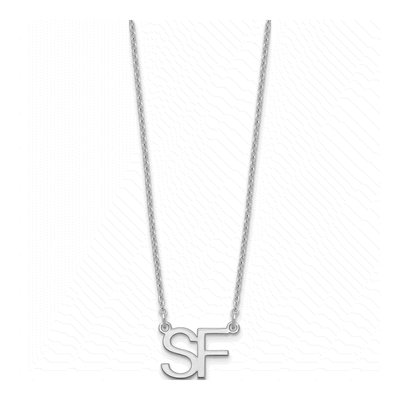 Sterling Silver Large 2-Initial Necklace – view 2