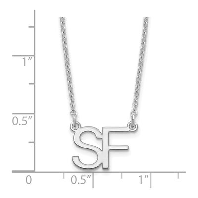 Sterling Silver Large 2-Initial Necklace – view 3