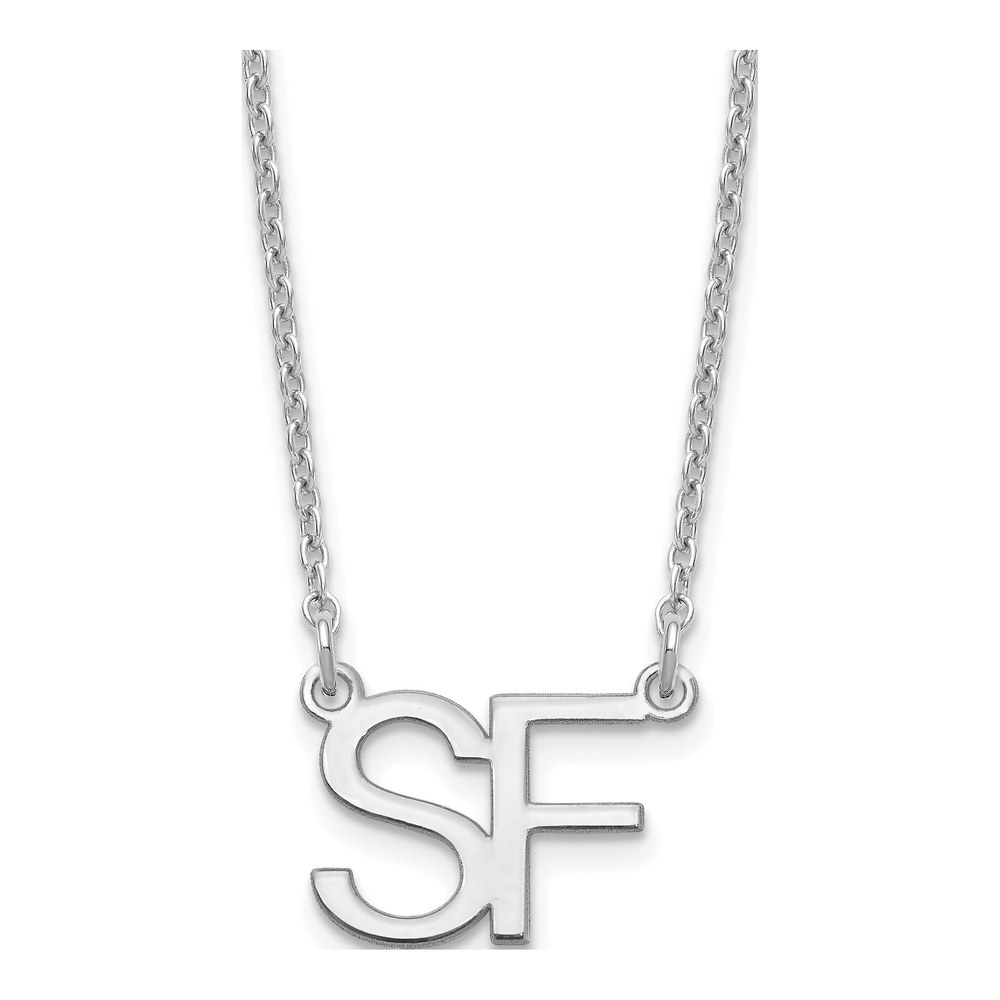 Sterling Silver Large 2-Initial Necklace