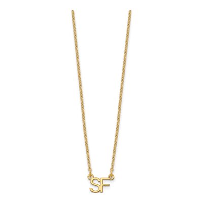 Gold-Plated Sterling Silver Personalized Small 2-Initial Necklace – view 2