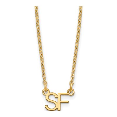 Gold-Plated Sterling Silver Personalized Small 2-Initial Necklace