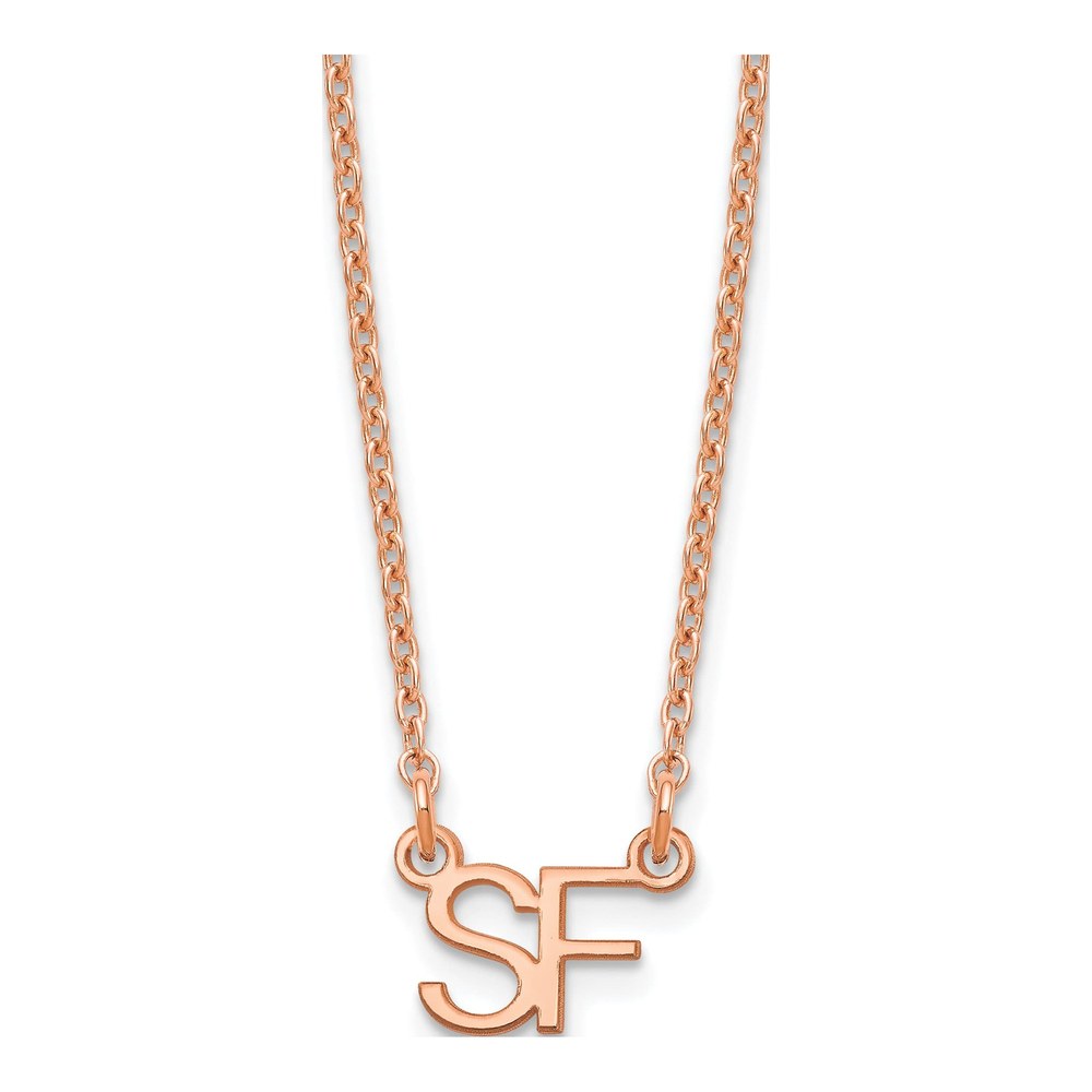 Rose Gold-Plated Sterling Silver 2-Initial Necklace