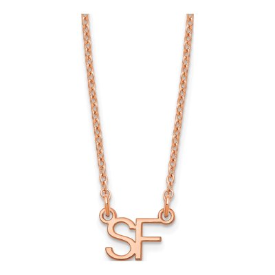 Rose Gold-Plated Sterling Silver 2-Initial Necklace