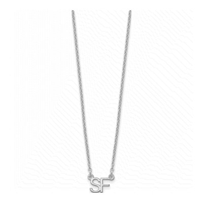 Sterling Silver Small 2-Initial Necklace – view 2