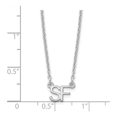Sterling Silver Small 2-Initial Necklace – view 3