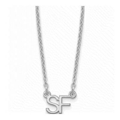 Sterling Silver Small 2-Initial Necklace