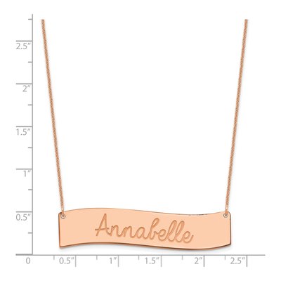14K Rose Gold 'always My Heart' Bar Necklace – view 2