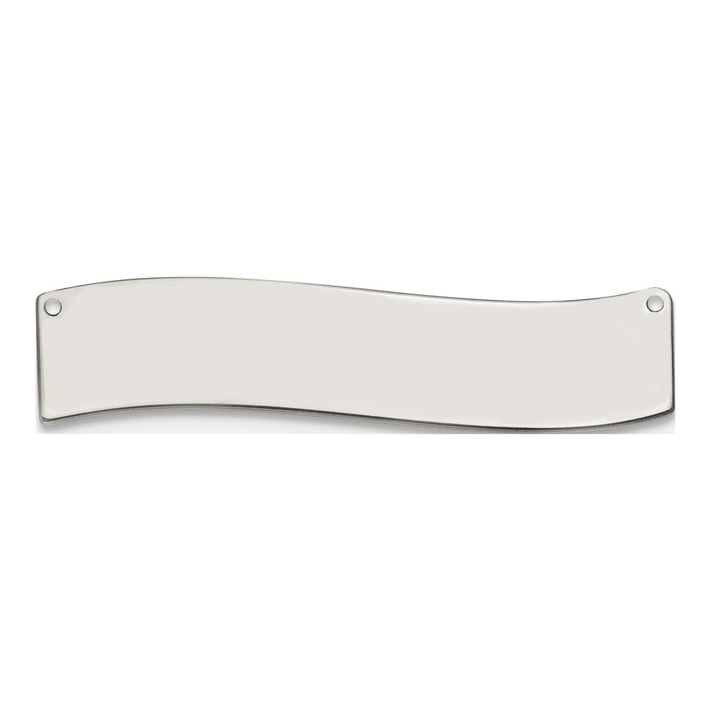 Sterling Silver Curved Blank Bar Finding