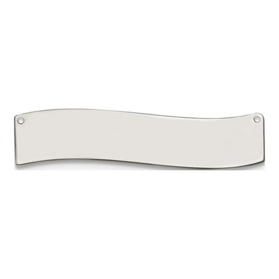 Sterling Silver Curved Blank Bar Finding
