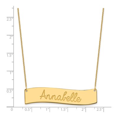 14K Yellow Gold 'always My Heart' Bar Necklace – view 3