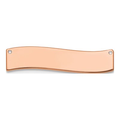 14K Rose Gold Curved Blank Bar Finding