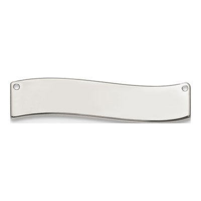 Sterling Silver Curved Blank Bar Finding