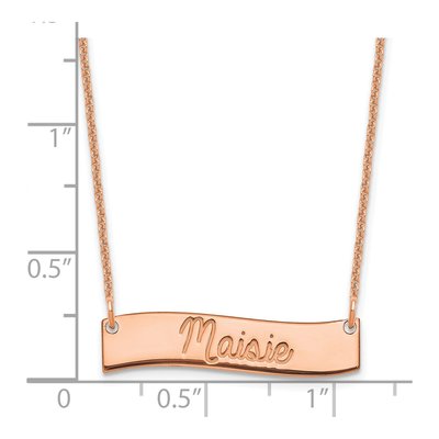 14K Rose Gold 'always My Heart' Bar Necklace – view 2