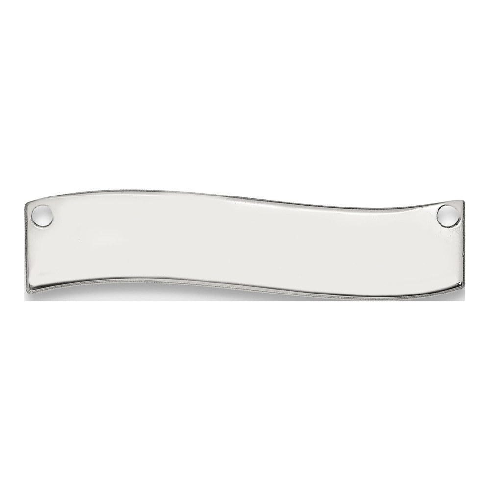 Sterling Silver Small Curved Blank Bar Finding