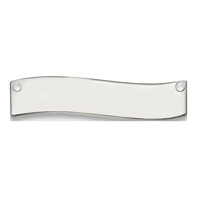 Sterling Silver Small Curved Blank Bar Finding