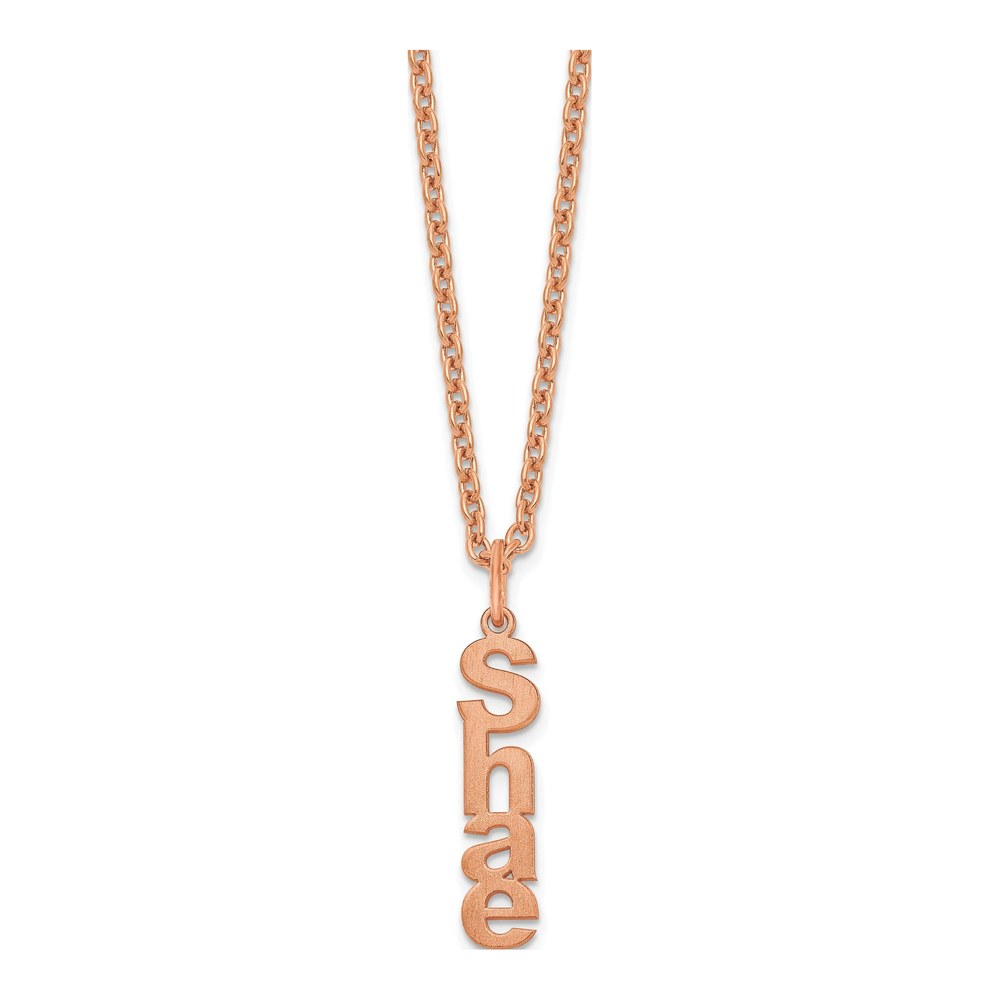 Rose Gold-Plated Sterling Silver Vertical Name Necklace