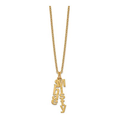 Gold-Plated Sterling Silver Personalized 2-Name Necklace – view 2
