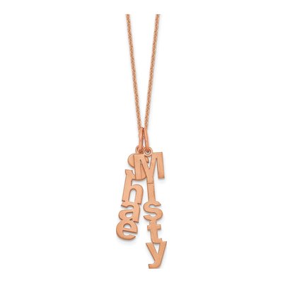 14K Rose Gold Personalized 2-Name Necklace