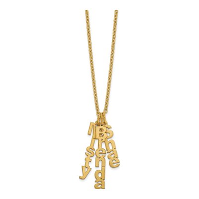 Gold-Plated Sterling Silver Personalized 3-Name Necklace – view 2