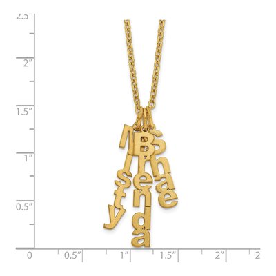 Gold-Plated Sterling Silver Personalized 3-Name Necklace – view 3