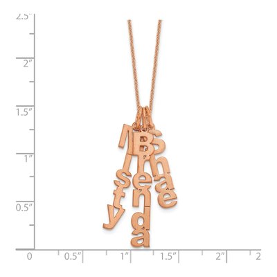 14K Rose Gold 3-Name Necklace – view 2