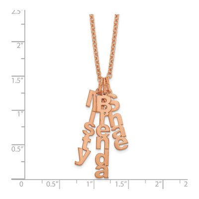 Rose Gold-Plated Sterling Silver Personalized 3-Name Necklace – view 2
