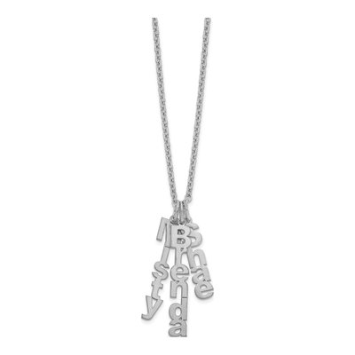 Sterling Silver Personalized 3-Name Necklace – view 2