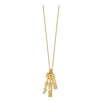 14K Yellow Gold Personalized 3-Name Necklace – view 2