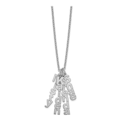 Sterling Silver 4-Name Vertical Necklace – view 2