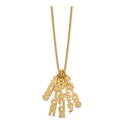 Gold-Plated Sterling Silver Personalized 5-Name Necklace – view 2