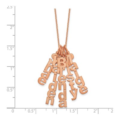 14K Rose Gold 5-Name Necklace – view 2