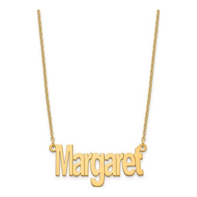 Gold-Plated Sterling Silver Personalized Name Plate Necklace – view 2