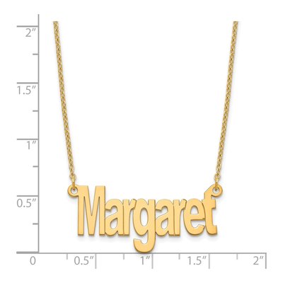Gold-Plated Sterling Silver Personalized Name Plate Necklace – view 3