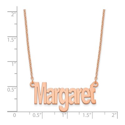 Rose Gold-Plated Sterling Silver Personalized Name Plate Necklace – view 3