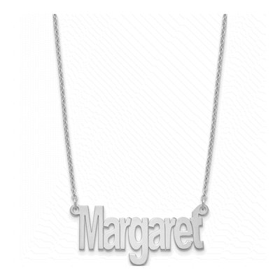 Sterling Silver Personalized Name Plate Necklace – view 2